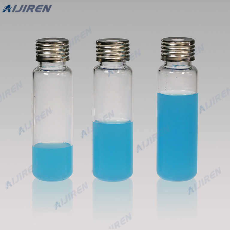 flat bottom gas chromatography vials with silicone septa